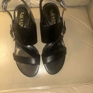 Ralph Lauren Black Sandal Florin New